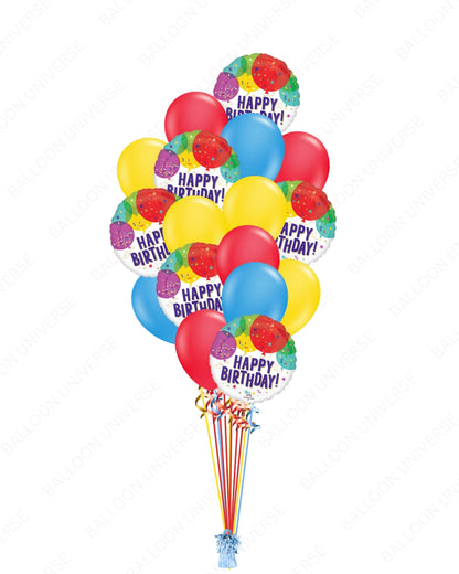 Happy Birthday , Balloons in Red/Yellow/Blue