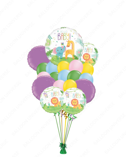 Jungle Themed Animal Balloon Bouquet