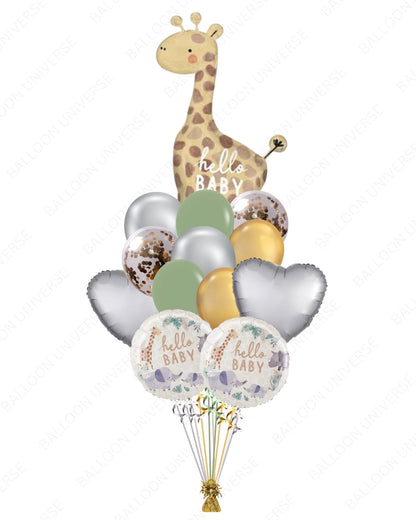 Giraffe-Themed Balloon Decor for Baby Showers & Birthdays