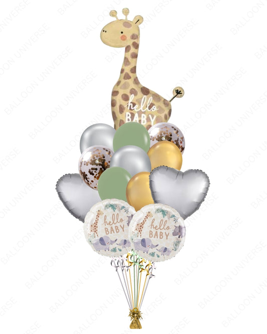Giraffe-Themed Balloon Decor for Baby Showers & Birthdays