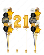 Gatsby Birthday Set - Gold & Black Balloon Setup