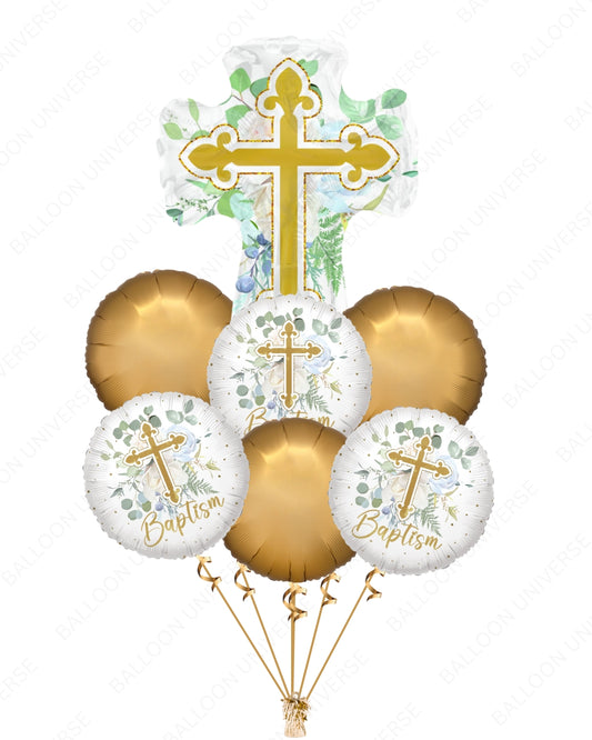 Cross Balloon Bouquet | Baptism