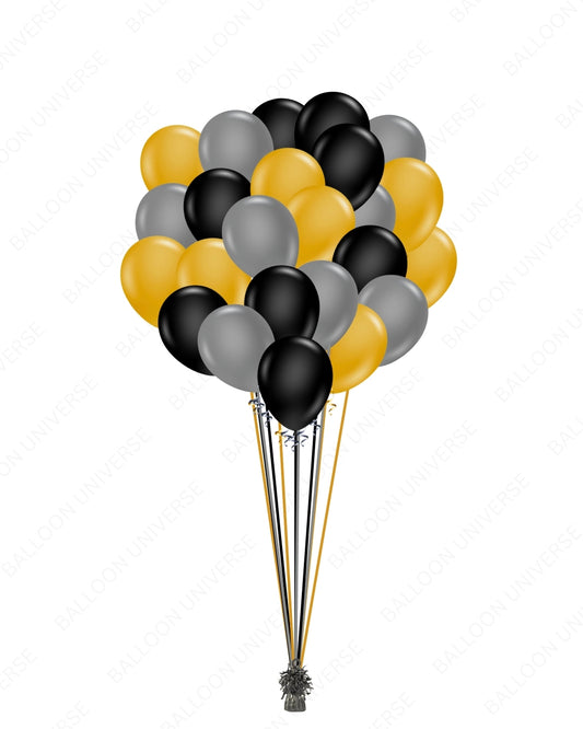 A Classy Two Dozen in Gold, Black & Silver