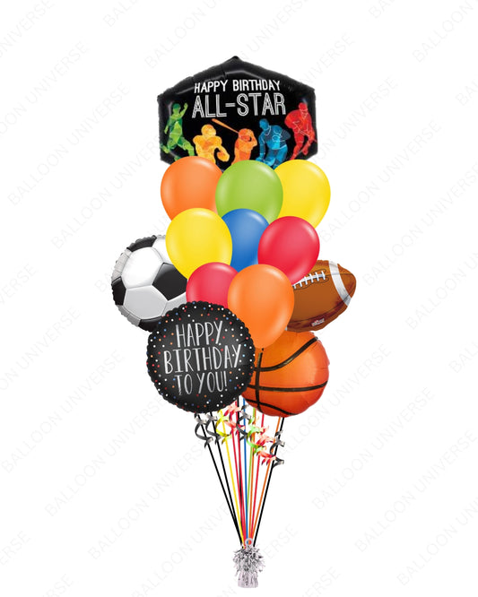 Happy Birthday All Star - Sports Balloon Bouquet