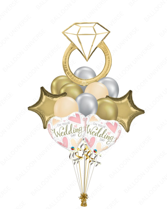 Elegant Wedding Day Celebration Balloon Bouquet