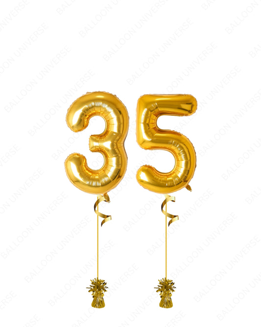 40’’ Customizable Number Foil Balloon Pair