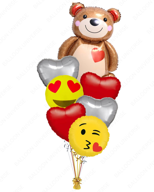 Love You Beary Much Balloon Bouquet