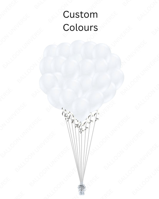 Two Dozen Custom Colors Balloon Bouquet - Helium Filled