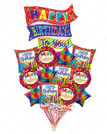 Colorful "Happy Birthday To You" Celebration Set