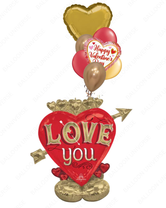 Large Standing "Love You" Valentine's Day AirWalker Bouquet