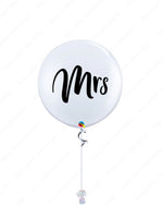 Elegant Giant 36" White Mrs. Balloon - Helium Filled