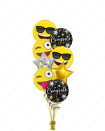 Congrats with Emojis Balloon Arrangement