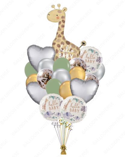 Giraffe-Themed Balloon Decor for Baby Showers & Birthdays