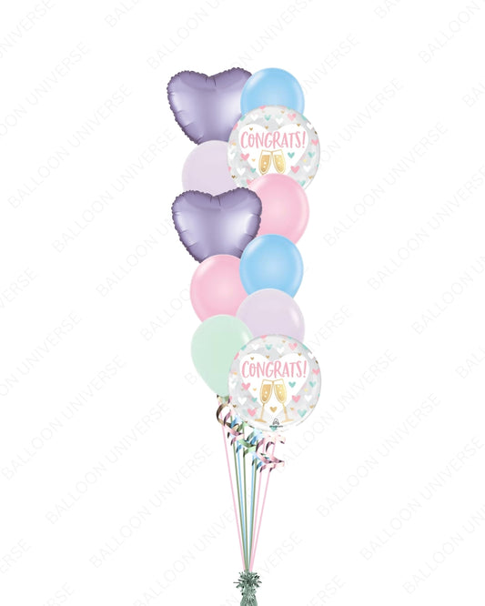 Congratulations with Pastel Balloons
