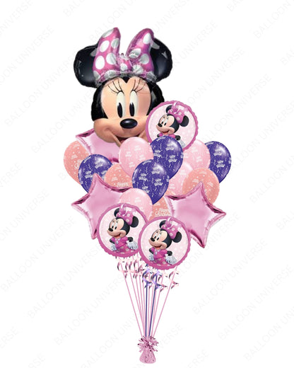 Minnie Mouse Mylar Balloon Bouquet for Birthday - 3 Variants