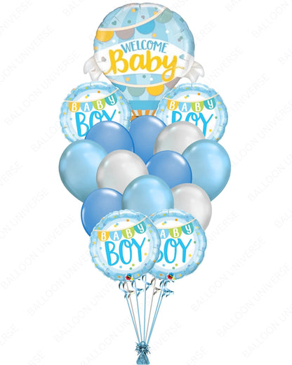 Baby Boy Hot Air Balloon Bouquet