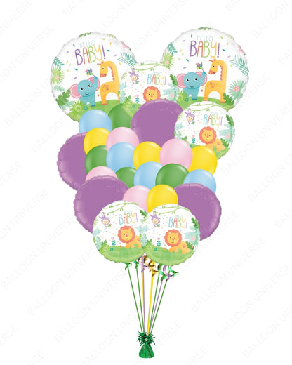 Jungle Themed Animal Balloon Bouquet