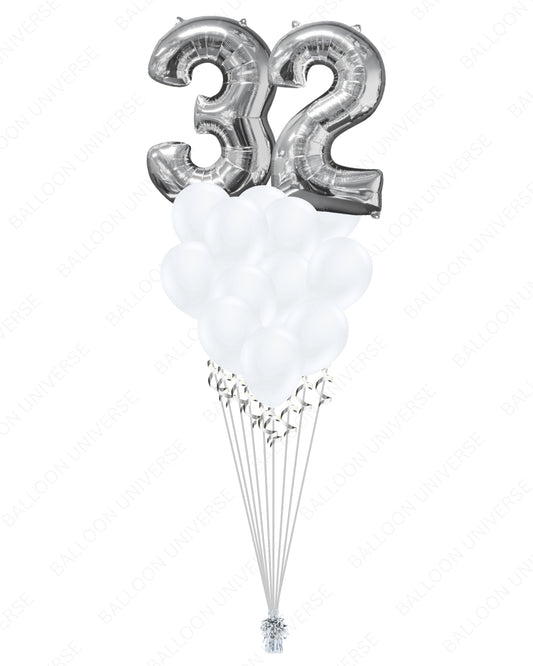 Custom 12 Latex Balloons with two Numbers