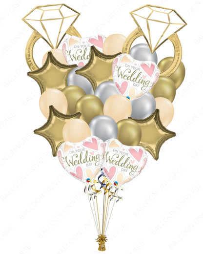 Elegant Wedding Day Celebration Balloon Bouquet