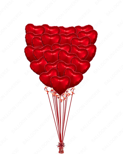 Valentine’s Red Heart Balloons - Pack of 12/24/36