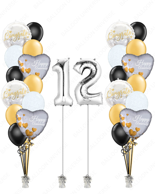 Anniversary Bouquet set with Custom Numbers