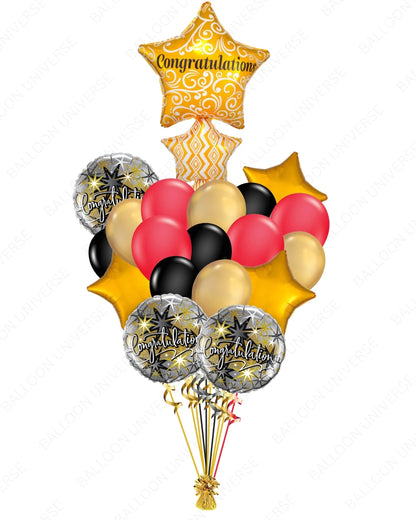 Stacked Star Congratulations Balloon Bouquet