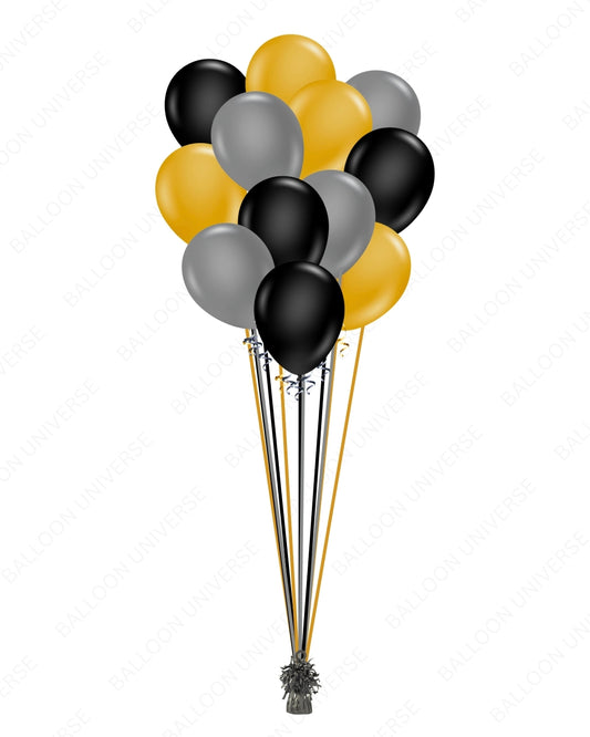 A Classy Dozen in Gold, Black & Silver