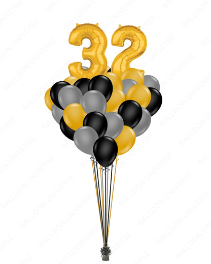 A Classy Dozen + 2 mylar Numbers [Custom Age]