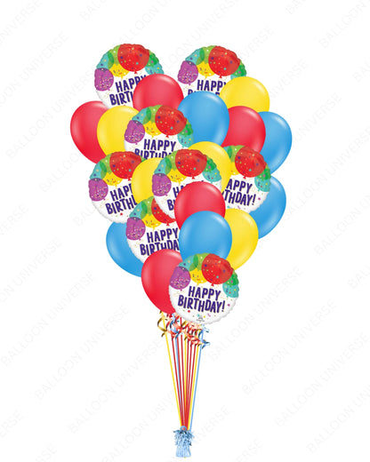 Happy Birthday , Balloons in Red/Yellow/Blue