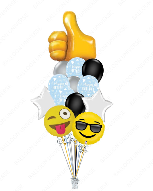 Thumbs Up mylar /Emoji/Star mylar/ Latex Balloons  for Birthday (Helium Filled)