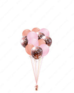 Blush, Pink & Rose Gold Confetti Balloon Set