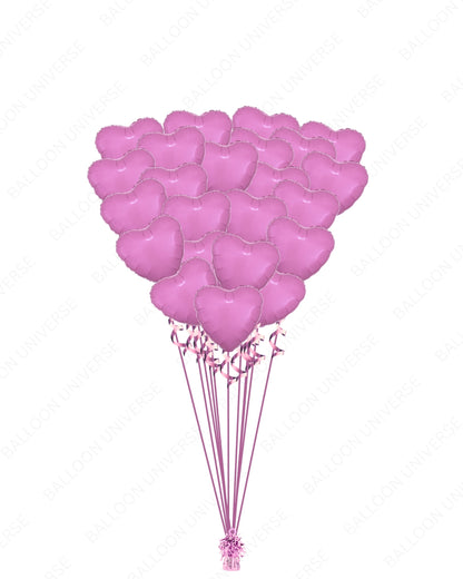 Pink Heart Mylars (12-36pcs)