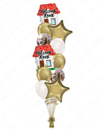 Welcome Home Balloon Bouquet | Elegant Gold & White Party Decoration