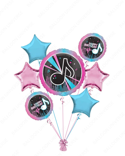 Music Note Happy Birthday Balloon Bouquet