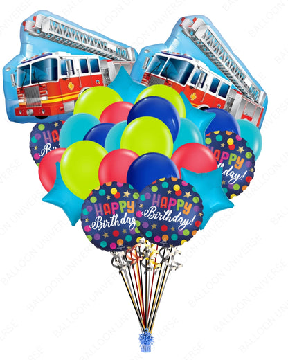 Here Comes the Fire Truck! - Party Balloon Bundle