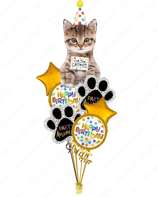 Kitty Birthday Balloons Bouquet