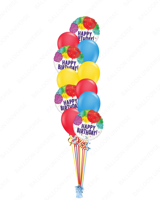 Happy Birthday , Balloons in Red/Yellow/Blue
