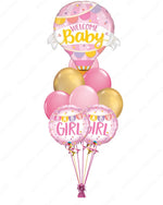 Welcome Baby Girl Balloon Bouquet