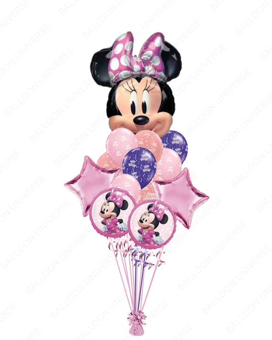 Minnie Mouse Mylar Balloon Bouquet for Birthday - 3 Variants