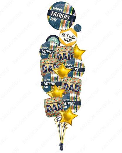 Happy Father’s Day Retro Balloon Bouquet