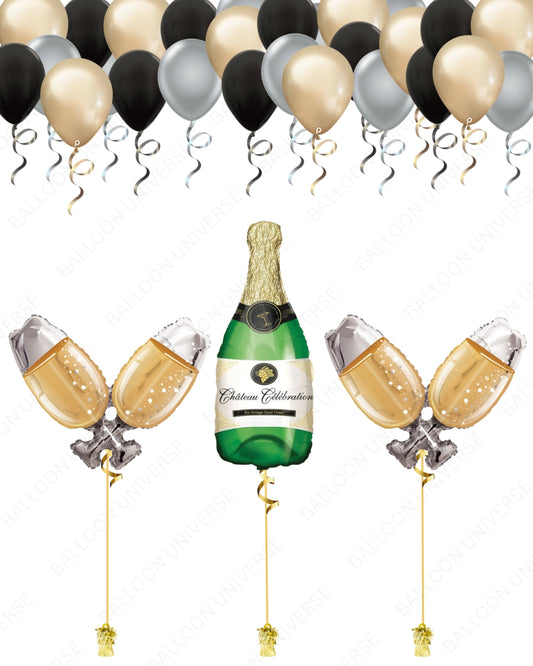 "Champagne Celebration" - Balloon Bouquet