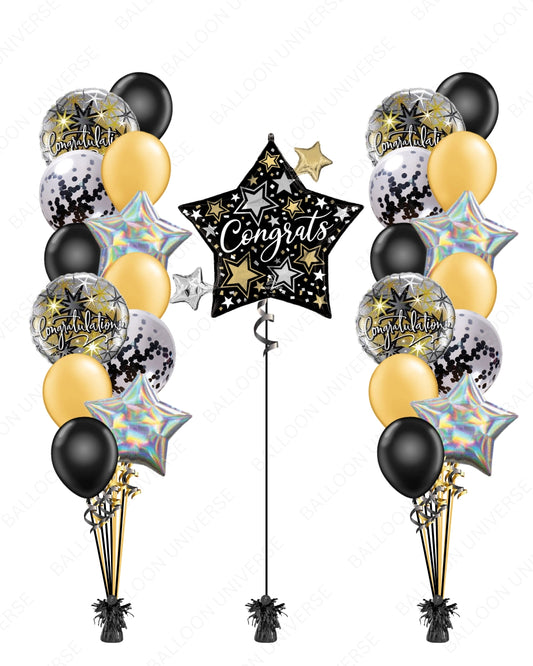 Congrats Balloon Bouquet with Large Print