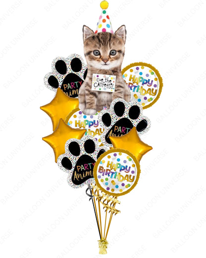 Kitty Birthday Balloons Bouquet